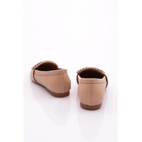 Resim Dgn 50085-23y Kadin Kristal Taşli Tokali Loafer 5008-1423-R15042 Ten Rengi 