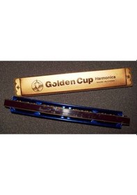 Resim Golden Cup 16 Delik Metal Gövde Renkli Chromatic Mızıka-özel Kutu 