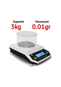 Resim Fly 3000 Hassas Tartım Terazisi - Hassasiyet: 0.01Gr. Max: 3Kg. 