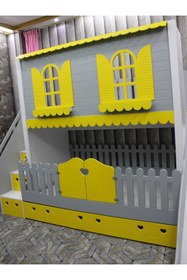 Resim bebetu mobilya Alaçatı Kaydıraklı Yavru Yataklı Ranza 