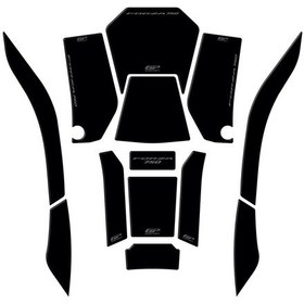 Resim GP Kompozit Honda Forza 750 2021-2024 Uyumlu Tank Pad Seti Siyah 