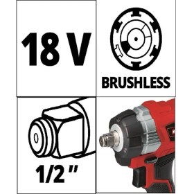 Resim Einhell Te-Cw 18 Li Bl Akülü Şarjlı Somun Sıkma Kömürsüz + 3.0 Ah Plus Starter Kit 