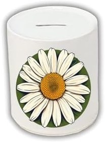 Resim Papatyalı Kumbara - Para Biriktirme Kumbarası 