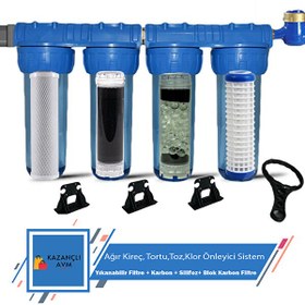 Resim Sulook Daire Bina Sayaç Girişi 4 Aşama Su Arıtma Cihazı ( Ağır Kireç Önleyici Yumuşatma Sistemi ) 