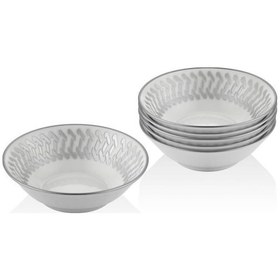 Resim Setabianca Bone Chına Kase 6 Lı Set Helezon Gümüş 