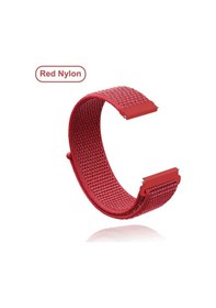 Resim Garmin Vivoactive 3, 4, 4s Saat Kayışı Venu 2, 2s Sq Forerunner 645 Bilezik Silikon Döngü Naylon Bilek Naylon Kırmızı Naylon Kırmızı Naylon Kırmızı Vivoactive 4s İçin 18mm, 20mm, 22mm Metal Kayış 