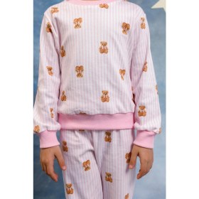 Resim Perendi Kız Çocuk %100 Pamuk Pijama Takımı 