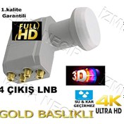 Resim Dört 4 Çıkışlı Altın Uclu Dörtlü 4 Çıkışlı Lnb Elenbi 