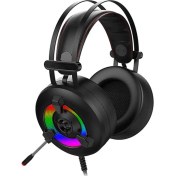 Resim Byrk Aksesuar Rampage Miracle-X2 Plus Siyah Rgb LED 7.1 Surround Sound System Gaming Mikrofonlu Oyuncu Kulaklık 