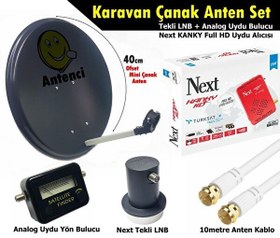 Resim Antenci 40 CM Karavan Çanak Anten Seti - Next HD Uydu Alıcısı - Analog Uydu Bulucu 
