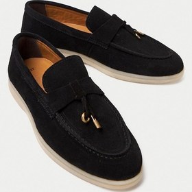 Resim Mubiano Hakiki Deri Collection Kadın Süet Loafer & Babet Siyah -mckry1410-s Siyah 
