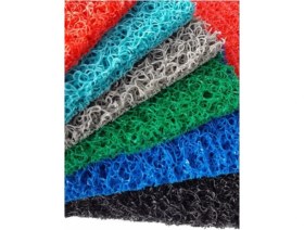 Resim Kırmızı Kıvırcık Plastik Paspas, Dış Mekan Için Paspas, 1,2X11 