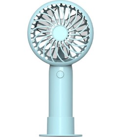 Resim Mini El Tipi Küçük Vantilatör Renkli Vantilatör Taşınabilir Sessiz 2296 Gök Mavisi 