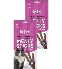Resim Reflex Meaty Sticks Tavuklu Ve Kızılcıklı Kedi Ödül Çubuğu 2'li 3 x 5 G 