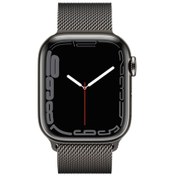 Resim Apple Watch Series 7 Gps + Cellular 45mm Paslanmaz Çelik Kasa Ve Milano Döngüsü Kordon Akıllı Saat Altın Sarısı 