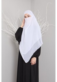 Resim Sufle Hijap Hazır Türban Şal 3katlı Khimar 