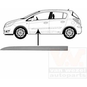 Resim BSG Opel Corsa D 2007 Kapı Bandı Arka Sol Astarlı (5kapı) (Oem NO:5172446) 