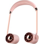 Resim Taşınabilir Usb Şarjlı 3 Kademeli Ergonomik Boyun Fanı Vantilatör Soğutucu Zb135 Pembe 