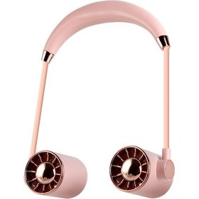 Resim Taşınabilir Usb Şarjlı 3 Kademeli Ergonomik Boyun Fanı Vantilatör Soğutucu Zb135 Pembe 
