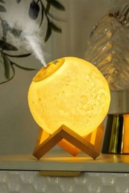 Resim eminonundenal 3 Renkli Ay Işığı Gece Lambası Ve Hava Oda Nemlendirici Buhar Makinesi Cihazı Ultrasonik 
