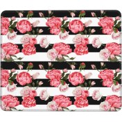 Resim Xiaoai Siyah Beyaz Çizgili Çiçekler Mouse Pad 7 x 8,6 Inç Kaymaz Ka Tabanlı Kablosuz Fare Bilgisayarlar Dizüstü Ofis Için Dayanıklı Malzemeler (Yurt Dışından) 
