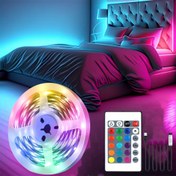 Resim ZSLAIFU Akıllı RGB LED Şerit Işıkları Uzaktan Kumanda ile - 5V USB Güçlü, Renk Değiştiren ve Dinamik Aydınlatma Efektleri Yatak Odası, Ev Dekoru ve TV Atmosferi için, Yatak Odası İçin LED Işıklar 