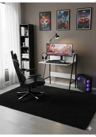 Resim Ayz Piyano Çalışma Masası Çocuk Masası Oyuncu Masası Kahve Köşesi Çok Amaçlı Masa Siyah - Beyaz Siyah - Beyaz 