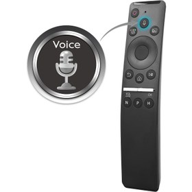 Resim Sesli Uzaktan Kumanda - Ergonomik Tasarım ve Ses Fonksiyonu, Akıllı Kavisli Çerçeve, QLED LED LCD, 8K/4K Uyumlu, Tüm TV'ler için Kolay Eşleştirme 