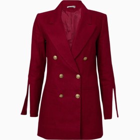 Resim Campbell Yırtmaç Kollu Tailored Blazer - Kırmızı - 2 / 8 