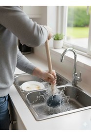 Resim Saban Antrasit - Klozet, Banyo ve Lavabo Gider Açma Pompası 