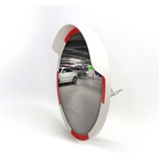 Resim İleri Trafik Trafik Güvenlik Aynası 60 cm Beyaz-Kırmızı, Tümsek Ayna, Otopark Aynası 