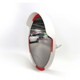 Resim İleri Trafik Trafik Güvenlik Aynası 60 cm Beyaz-Kırmızı, Tümsek Ayna, Otopark Aynası 