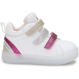 Resim Vicco Rainbow 220.p22k.180 Kız Çocuk Işıklı Sneaker Bot Beyaz Fuşya 26-30 001 
