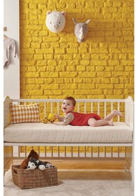 Resim Yataş Mini Copola Doğal İçerikli Yıkanabilir Kılıflı Bebek Yatağı, 80x180 CM 