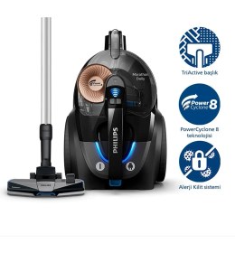 Resim Philips Hepa Alerjik Filtreli, Turbo Başlıklı , Marathon Daily Premium Toz Torbasız Süpürge Powercyclone 8 Teknolojisi - Luciole Lambader Hediye! 
