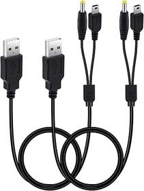 Resim Mcbazel 2'si 1 Arada PSP Şarj Kablosu - PSP1004/3000/2000/1000 için 2 Adet USB Şarj Kablosu 