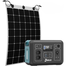 Resim Orbus 1200w Taşınabilir Güç Kaynağı Ve 110w Esnek Panel 
