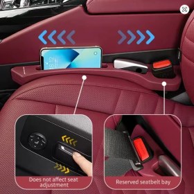 Resim REIHMANN Bmw 1 Serisi F40 2019-2020-2021-2022-2023-2024-2025 Bordo Telefon Cüzdan Anahtar Para Düşme Engelleyici 2 Adet Araç Koltuk Arası Düzenleyici,esnek Koltuk Arası Boşluk Doldurma 