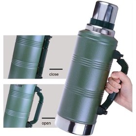 Resim Cosmos E-ticaret 1.25 Litre Vakumlu Çelik Termos Yeşil 