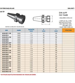 Resim Fett SK40.ER11.160 Sk Er Tip Pens Başlığı 