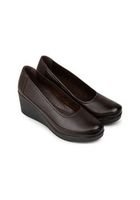 Resim Deery Kadın Hakiki Deri Kahverengi Dolgu Topuk Günlük Ayakkabı - N6002zkhvc01 Kahverengi 