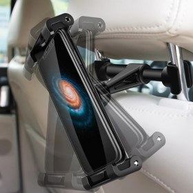 Resim Mbois Buffer Oto Koltuk Arkası Telefon Tablet Tutucu Ayarlanabilir 360 Derece Dönebilen Pratik Stand 