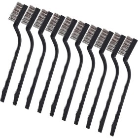 Resim Kagen Nxfdsıoz 40 Adet Tel Fırça Metal Fırça Temizleme Kaynak Cürufu ve Pas Çizik Fırçası Kavisli Saplı Cüruf Fırçası Tel Pas Fırçası (Yurt Dışından) 