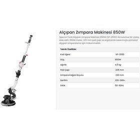 Resim Specco Alçıpan Duvar Zımparası 850w 225mm Sp2550 