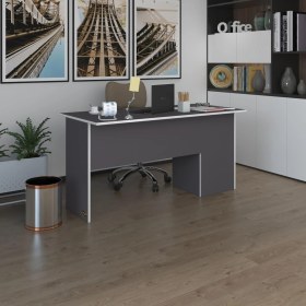 Resim Kenzlife ofis masası miyamoto gri sol 75*160*60 kilitli kapaklı dolap bilgisayar çalışma masası 
