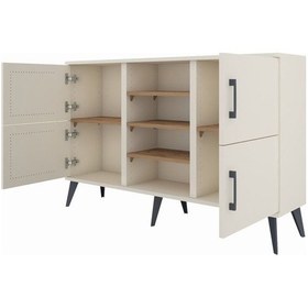 Resim Arges Konsol 5 Raflı 4 Kapaklı 132x30x83 Aytaşı-aytaşı/çam Aytaşı/çam 