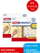 Resim Tesa Protect Koruma Tamponları, Dikdörtgen, 10mm:10mm, Beyaz 