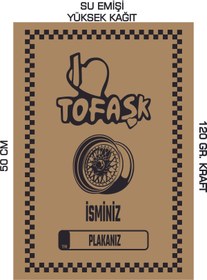Resim duha trend 35x50 120 Gr. Kraft Kağıt Oto Paspası Kişiye Özel Tofaşak 100 Adet 