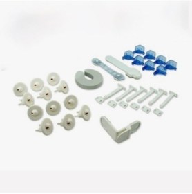 Resim Bebek Çocuk Koruma Güvenlik Seti 30 Parça Köşe Priz Klozet Dolap Kapı Çekmece Kilidi Beyaz 