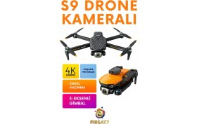 Resim S9S Katlanabilir Drone 4K Kameralı Fpv Canlı Yayın 360° Akrobatik Drone Mini Quadcopter Drone 